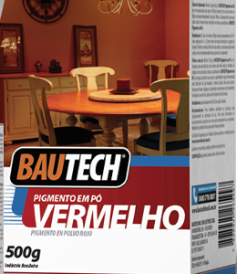 BAUTECH PIGMENTO EM PO VERMELHO CX 500 G