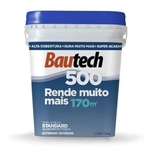 Tinta Standard Acrilica Fosco 500 Branco 25Kg - Bautech